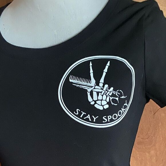 Custom, Stay Spooky Hairdresser Tee, Slim Fit, Size 3X, New - Picture 6 of 8